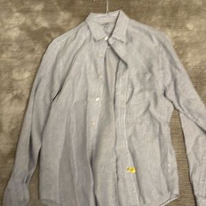 J.Crew Slim Baird McNutt Irish linen shirt blue and white stripped